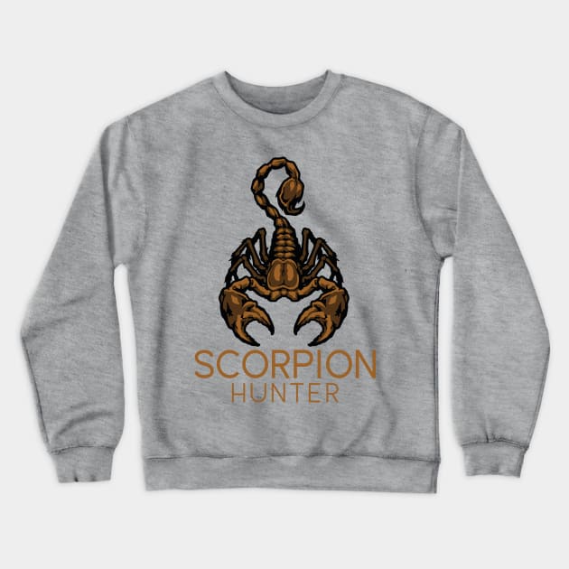 Scorpion Hunter Outdoor Bug Hunter Crewneck Sweatshirt by mstory
